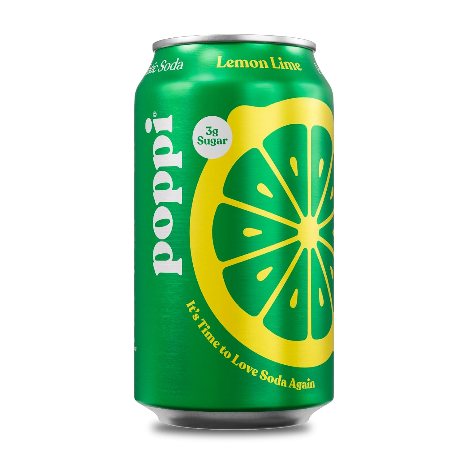 POPPI Sparkling Prebiotic Soda LEMON LIME