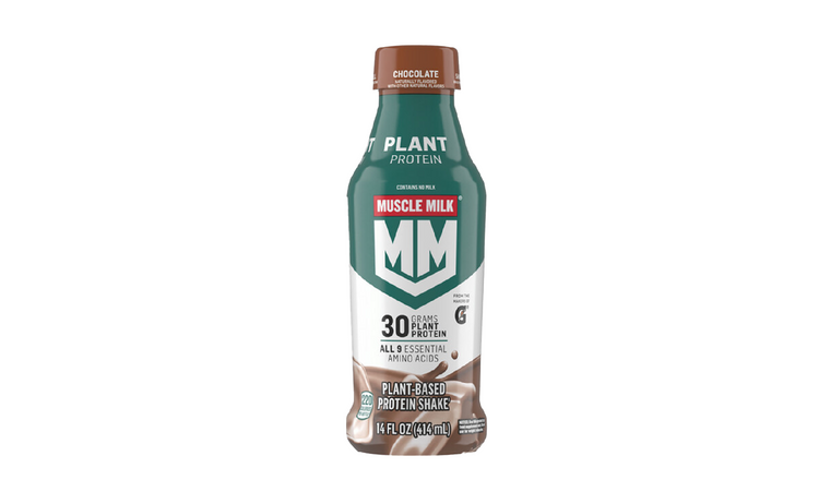 Muscle Milk plant based protein chocolate   14oz