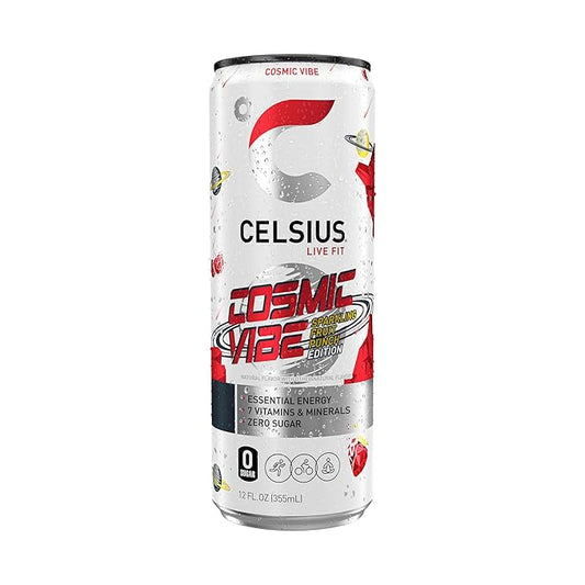 CELSIUS Sparkling Cosmic Vibe, Functional Essential Energy Drink 12 Fl Oz